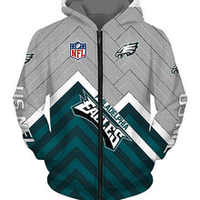 Load image into Gallery viewer, NFL Philadelphia Eagles Pullover Skull Team Suit 3D Hoodie, 3D Zip Hoodie Top Branding Trends Limited Edition For Men And Women