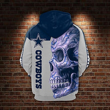 Load image into Gallery viewer, NFL Dallas Cowboys Pullover Skull Team Suit 3D Hoodie, 3D Zip Hoodie Top Branding Trends Limited Edition For Men And Women