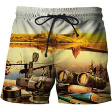 Load image into Gallery viewer, Mens Beach 3D Fishing Printed Shorts Gym Fitness Running For Summer Men's Cool Sport Short Pants 3D Swim Trunks