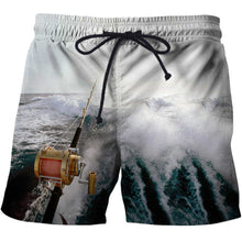 Load image into Gallery viewer, Mens Beach 3D Fishing Printed Shorts Gym Fitness Running For Summer Men's Cool Sport Short Pants 3D Swim Trunks