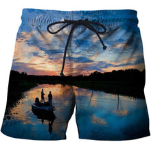 Load image into Gallery viewer, Mens Beach 3D Boat Printed Shorts Gym Fitness Running For Summer Men's Cool Sport Short Pants 3D Swim Trunks