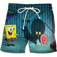 Load image into Gallery viewer, New shorts 3D SpongeBob Shorts Gym Fitness Running For Summer Men's Cool Sport Short Pants 3D Swim Trunks