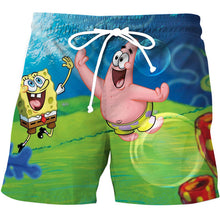 Load image into Gallery viewer, New shorts 3D SpongeBob Shorts Gym Fitness Running For Summer Men's Cool Sport Short Pants 3D Swim Trunks