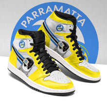 Load image into Gallery viewer, Jack Skellington Parramatta Eels NRL Air Jordan Shoes Sport Top Branding Trends 2020 Sneakers