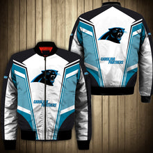 Load image into Gallery viewer, Carolina Panthers NFL Football Suit 3D Hoodie, 3D Zip Hoodie, 3D Sweatshirt, 3D Fleece Hoodie, 3D T-Shirt, 3D Polo T-Shirt, 3D Tank Top, 3D Bomber Jacket, 3D Long Pants, 3D Short Pants Full Print