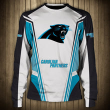 Load image into Gallery viewer, Carolina Panthers NFL Football Suit 3D Hoodie, 3D Zip Hoodie, 3D Sweatshirt, 3D Fleece Hoodie, 3D T-Shirt, 3D Polo T-Shirt, 3D Tank Top, 3D Bomber Jacket, 3D Long Pants, 3D Short Pants Full Print