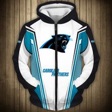 Load image into Gallery viewer, Carolina Panthers NFL Football Suit 3D Hoodie, 3D Zip Hoodie, 3D Sweatshirt, 3D Fleece Hoodie, 3D T-Shirt, 3D Polo T-Shirt, 3D Tank Top, 3D Bomber Jacket, 3D Long Pants, 3D Short Pants Full Print