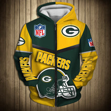 Load image into Gallery viewer, Green Bay Packers NFL Football Suit 3D Hoodie, 3D Zip Hoodie, 3D Sweatshirt, 3D Fleece Hoodie, 3D T-Shirt, 3D Polo T-Shirt, 3D Tank Top, 3D Bomber Jacket, 3D Long Pants, 3D Short Pants Full Print
