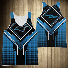 Load image into Gallery viewer, Carolina Panthers 2 NFL Football Suit 3D Hoodie, 3D Zip Hoodie, 3D Sweatshirt, 3D Fleece Hoodie, 3D T-Shirt, 3D Polo T-Shirt, 3D Tank Top, 3D Bomber Jacket, 3D Long Pants, 3D Short Pants Full Print