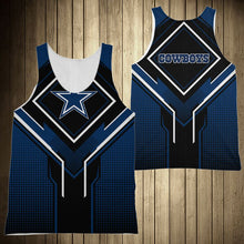Load image into Gallery viewer, Dallas Cowboys 2 NFL Football Suit 3D Hoodie, 3D Zip Hoodie, 3D Sweatshirt, 3D Fleece Hoodie, 3D T-Shirt, 3D Polo T-Shirt, 3D Tank Top, 3D Bomber Jacket, 3D Long Pants, 3D Short Pants Full Print