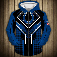 Load image into Gallery viewer, Indianapolis Colts NFL Football Suit 3D Hoodie, 3D Zip Hoodie, 3D Sweatshirt, 3D Fleece Hoodie, 3D T-Shirt, 3D Polo T-Shirt, 3D Tank Top, 3D Bomber Jacket, 3D Long Pants, 3D Short Pants Full Print