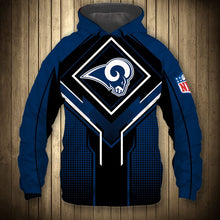 Load image into Gallery viewer, Los Angeles Rams NFL Football Suit 3D Hoodie, 3D Zip Hoodie, 3D Sweatshirt, 3D Fleece Hoodie, 3D T-Shirt, 3D Polo T-Shirt, 3D Tank Top, 3D Bomber Jacket, 3D Long Pants, 3D Short Pants Full Print