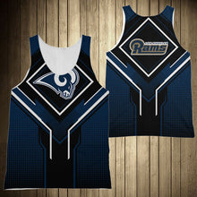 Load image into Gallery viewer, Los Angeles Rams NFL Football Suit 3D Hoodie, 3D Zip Hoodie, 3D Sweatshirt, 3D Fleece Hoodie, 3D T-Shirt, 3D Polo T-Shirt, 3D Tank Top, 3D Bomber Jacket, 3D Long Pants, 3D Short Pants Full Print