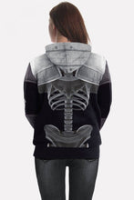 Load image into Gallery viewer, Black Skeleton Fortnite Horror Halloween Hoodie