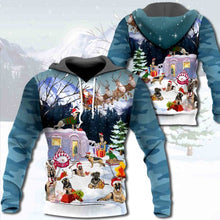 Load image into Gallery viewer, German Shepherd – Christmas 3D PULLOVER FULL PRINTED HOODIES 3D