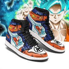 Load image into Gallery viewer, Goku Saiyan Blue Shoes Boots Dragon Ball Super Anime Sneakers Air Jordan Shoes Sport Top Branding Trends 2020 Sneakers