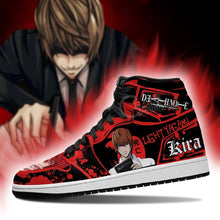 Load image into Gallery viewer, Light Yagami Shoes Boots Red Custom Death Note Anime Sneakers Air Jordan Shoes Sport Sneakers