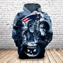 Load image into Gallery viewer, NFL Football New England Patriots Hoodies 3D Halloween Horror Night Sweatshirt Pullover Limited Edition For Men And Women