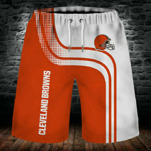 Load image into Gallery viewer, 2020 Cleveland Browns Summer Beach Shorts Cool Short Pants 3D Swimming Trunks Surfing Board Short