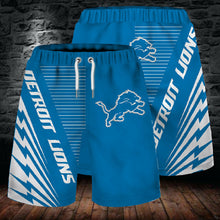 Load image into Gallery viewer, Detroit Lions NFL Football 3D Shorts Summer Beach Men's Cool Sport Short Pants 3D Swim Trunks