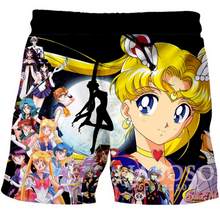 Load image into Gallery viewer, Anime Sailor Moon 3D Shorts Summer Beach Mens Womens Cool Sport Short Pants 3D Swim Trunks