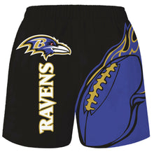 Load image into Gallery viewer, Summer Baltimore Ravens Beach Shorts Men's Cool Sport Short Pants 3D Swim Trunks Surfing Board Shorts