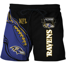 Load image into Gallery viewer, Summer Baltimore Ravens Beach Shorts Men's Cool Sport Short Pants 3D Swim Trunks Surfing Board Shorts