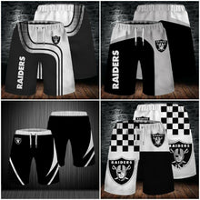 Load image into Gallery viewer, Las Vegas Raiders Summer 3D Beach Shorts Cool Short Pants 3D Swimming Trunks