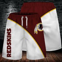 Load image into Gallery viewer, Washington Redskins 3D Shorts Summer Beach Men's Cool Sport Short Pants 3D Swim Trunks