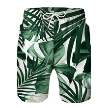 Load image into Gallery viewer, 2020 Summer Beach 3D Leaf Print Shorts Men's Cool Sport Short Pants 3D Swim Trunks