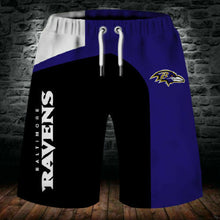 Load image into Gallery viewer, 2020 Summer Baltimore Ravens 3D Beach Shorts Cool Short Pants Swimming Trunks