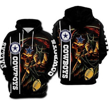Load image into Gallery viewer, Dallas Cowboys Pullover  NFL Football Hoodie 3D Top Branding Trends Skull Sweathshirt Limited Edition For Men And Women
