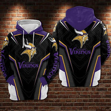 Load image into Gallery viewer, NFL Football Minnesota Viking Teams Pullover Hoodie 3D Top Branding Trends Skull  Limited Edition

