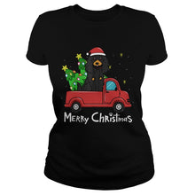 Load image into Gallery viewer, Gordon Setter Christmas Truck Tree Merry Christmas T-Shirt, Ladies T-Shirt, LongSleeve, Sweatshirt, Hoodie 2D

