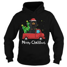 Load image into Gallery viewer, Gordon Setter Christmas Truck Tree Merry Christmas T-Shirt, Ladies T-Shirt, LongSleeve, Sweatshirt, Hoodie 2D
