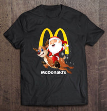 Load image into Gallery viewer, McDonald’s Santa Claus Christmas T-Shirt, Ladies T-Shirt, LongSleeve, Hoodie 2D

