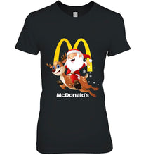 Load image into Gallery viewer, McDonald’s Santa Claus Christmas T-Shirt, Ladies T-Shirt, LongSleeve, Hoodie 2D
