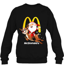 Load image into Gallery viewer, McDonald’s Santa Claus Christmas T-Shirt, Ladies T-Shirt, LongSleeve, Hoodie 2D
