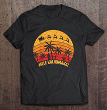 Load image into Gallery viewer, Mele Kalikimaka Santa Reindeers Hawaii Vintage Version T-Shirt, Ladies T-Shirt, LongSleeve, Sweatshirt, Hoodie 2D
