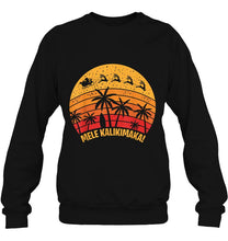Load image into Gallery viewer, Mele Kalikimaka Santa Reindeers Hawaii Vintage Version T-Shirt, Ladies T-Shirt, LongSleeve, Sweatshirt, Hoodie 2D
