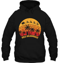 Load image into Gallery viewer, Mele Kalikimaka Santa Reindeers Hawaii Vintage Version T-Shirt, Ladies T-Shirt, LongSleeve, Sweatshirt, Hoodie 2D
