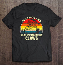 Load image into Gallery viewer, Ain’t No Laws When You’re Drinking Claws Santa Claus Christmas T-Shirt, Ladies T-Shirt, LongSleeve, Hoodie 2D
