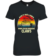 Load image into Gallery viewer, Ain’t No Laws When You’re Drinking Claws Santa Claus Christmas T-Shirt, Ladies T-Shirt, LongSleeve, Hoodie 2D
