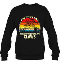 Load image into Gallery viewer, Ain’t No Laws When You’re Drinking Claws Santa Claus Christmas T-Shirt, Ladies T-Shirt, LongSleeve, Hoodie 2D
