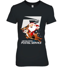 Load image into Gallery viewer, Copy of Be Nice To The Lunch Lady Santa Is Watching Santa And Reindeer Christmas T-Shirt, Ladies T-Shirt, LongSleeve, Sweatshirt, Hoodie 2D
