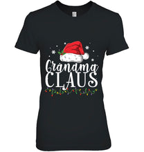 Load image into Gallery viewer, Grandma Claus Santa Hat Christmas T-Shirt, Ladies T-Shirt, LongSleeve, Sweatshirt, Hoodie 2D

