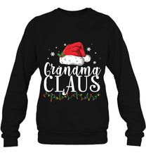 Load image into Gallery viewer, Grandma Claus Santa Hat Christmas T-Shirt, Ladies T-Shirt, LongSleeve, Sweatshirt, Hoodie 2D
