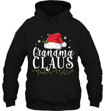 Load image into Gallery viewer, Grandma Claus Santa Hat Christmas T-Shirt, Ladies T-Shirt, LongSleeve, Sweatshirt, Hoodie 2D

