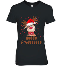 Load image into Gallery viewer, Funny Reindeer ASL Deaf Pride Sign Language Christmas Santa T-Shirt, Ladies T-Shirt, LongSleeve, Sweatshirt, Hoodie 2D
