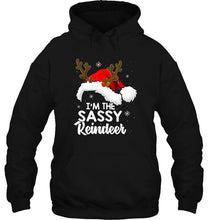 Load image into Gallery viewer, I’m The Sassy Reindeer Christmas T-Shirt, Ladies T-Shirt, LongSleeve, Sweatshirt, Hoodie 2D
